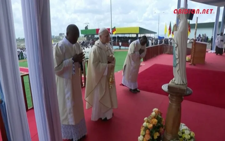 Pope Leo XIV celebrates a giant mass in Douala